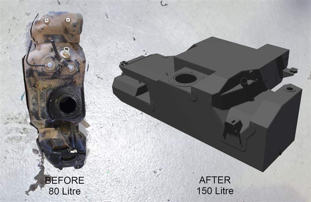 Hilux 4x4 Comparision - Original Tank VS. Brown Davis Long Range Fuel Tank